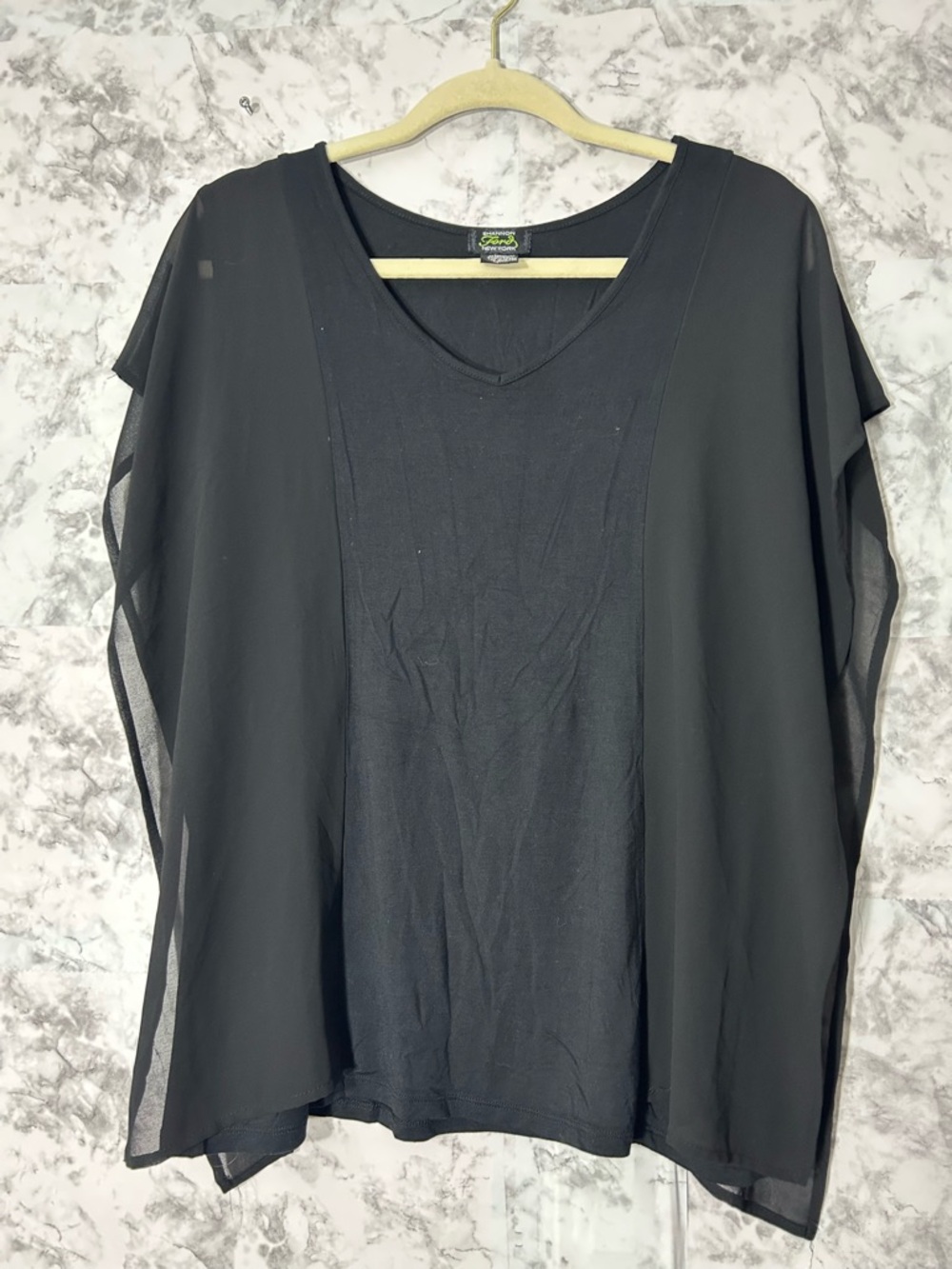 Shannon Ford Black Relaxed-fit poncho style top